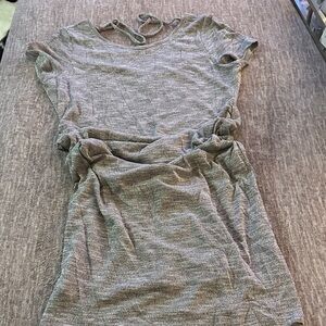 Thyme Maternity Gray Maxi Dress